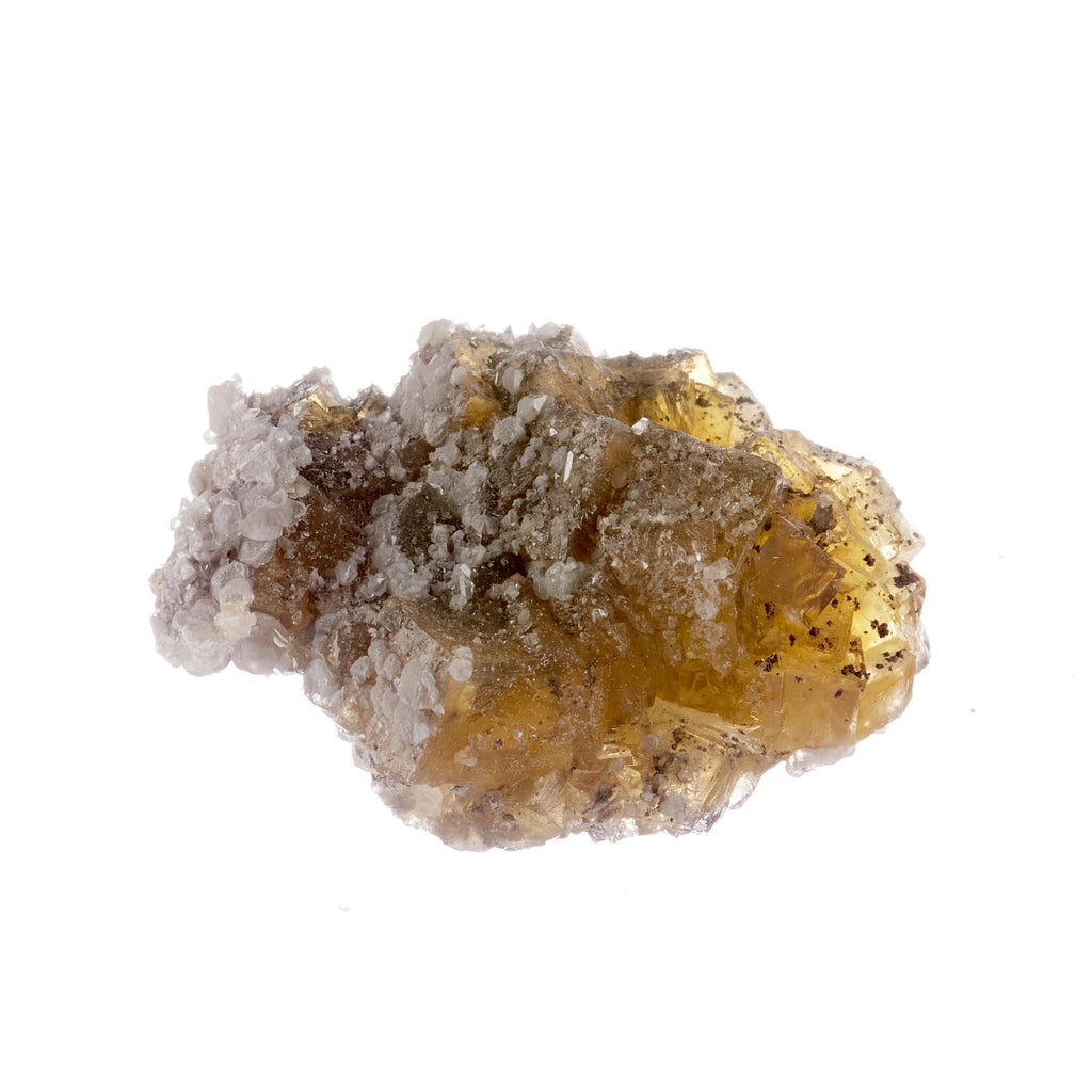 Yellow Fluorite, Calcite & Pyrite #1