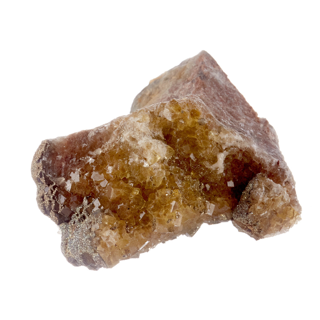 Yellow Fluorite, Calcite & Pyrite #2