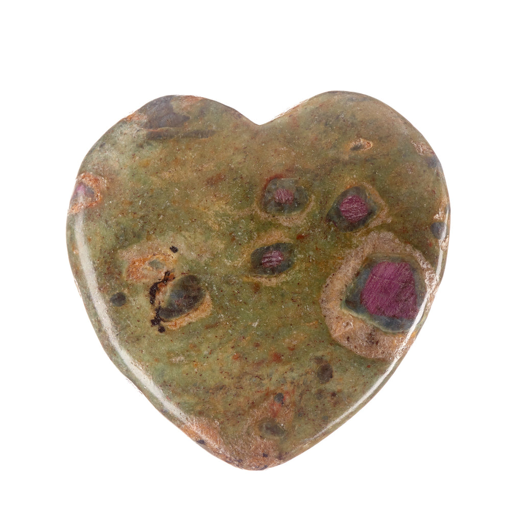 Ruby in Fuchsite Large Heart #7