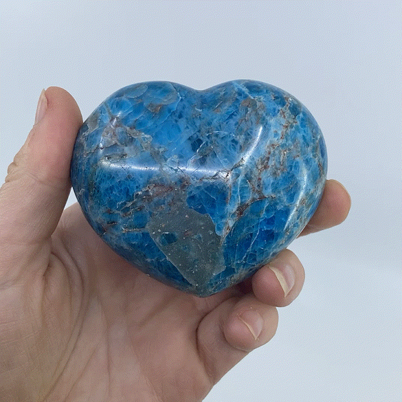 Blue Apatite Heart #2