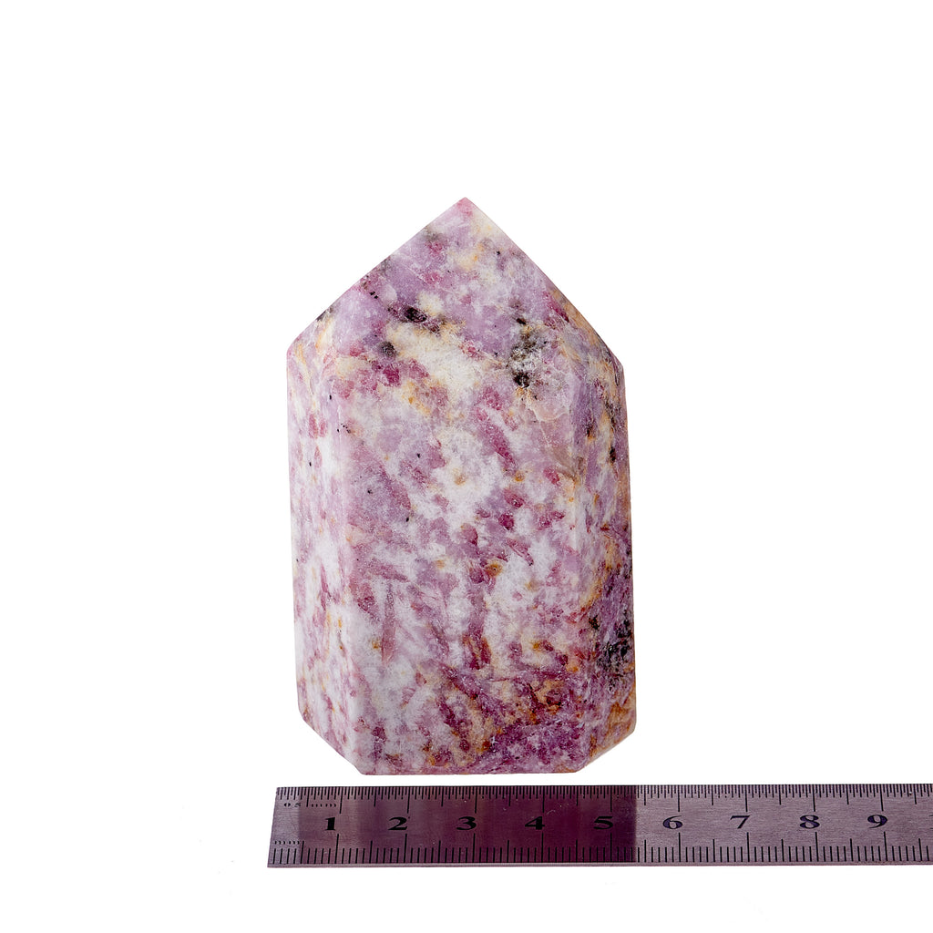 Pink Tourmaline, Lepidolite & Mica Point #12