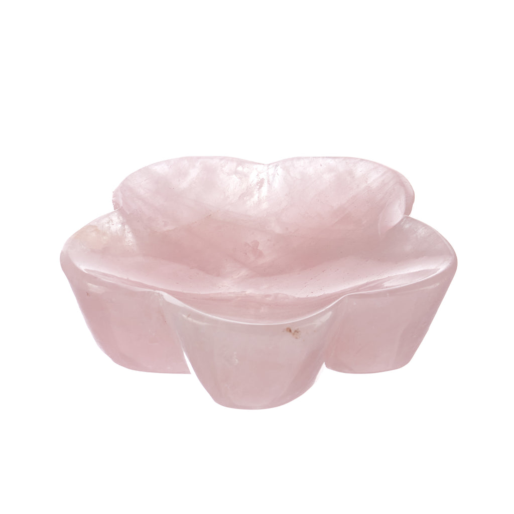 Rose Quartz Flower Trinket Bowl #1