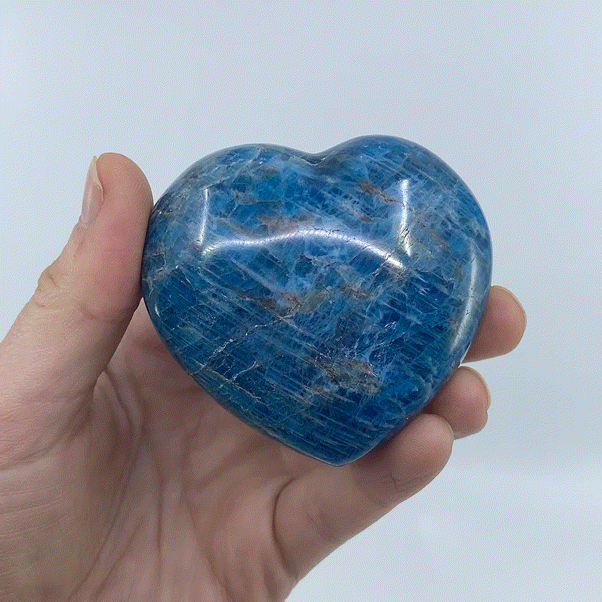 Blue Apatite Heart #3