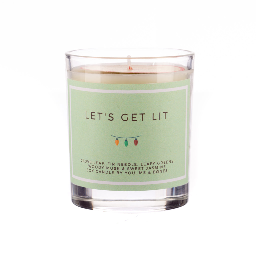 You, Me & Bones // Christmas Candle: Let's Get Lit | Candles