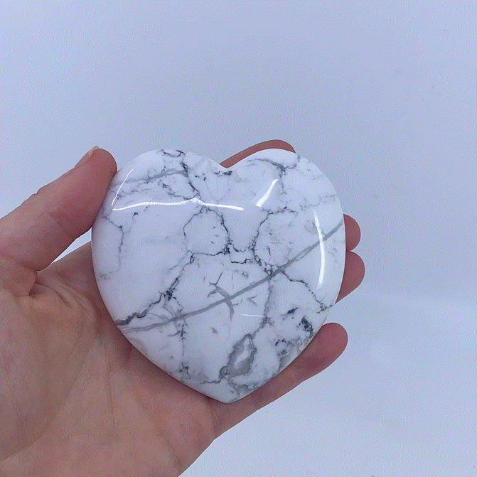 Howlite Large Heart #12