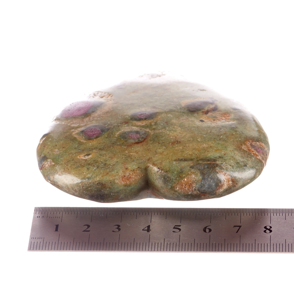 Ruby in Fuchsite Large Heart #7