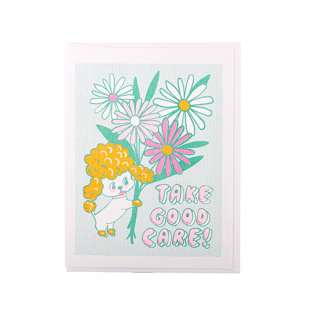 Yellow Owl // Take Good Care Greeting Card | Greeting Cards