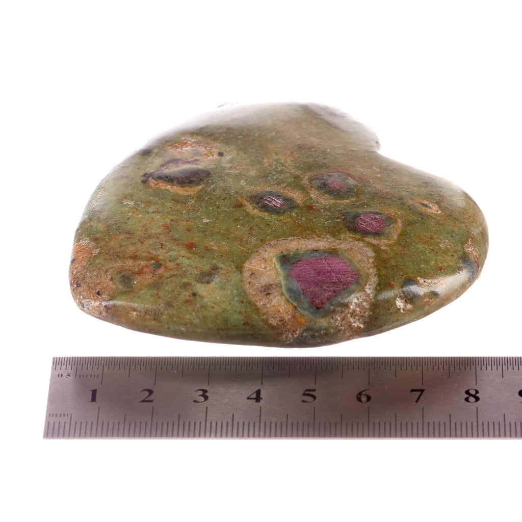 Ruby in Fuchsite Large Heart #7