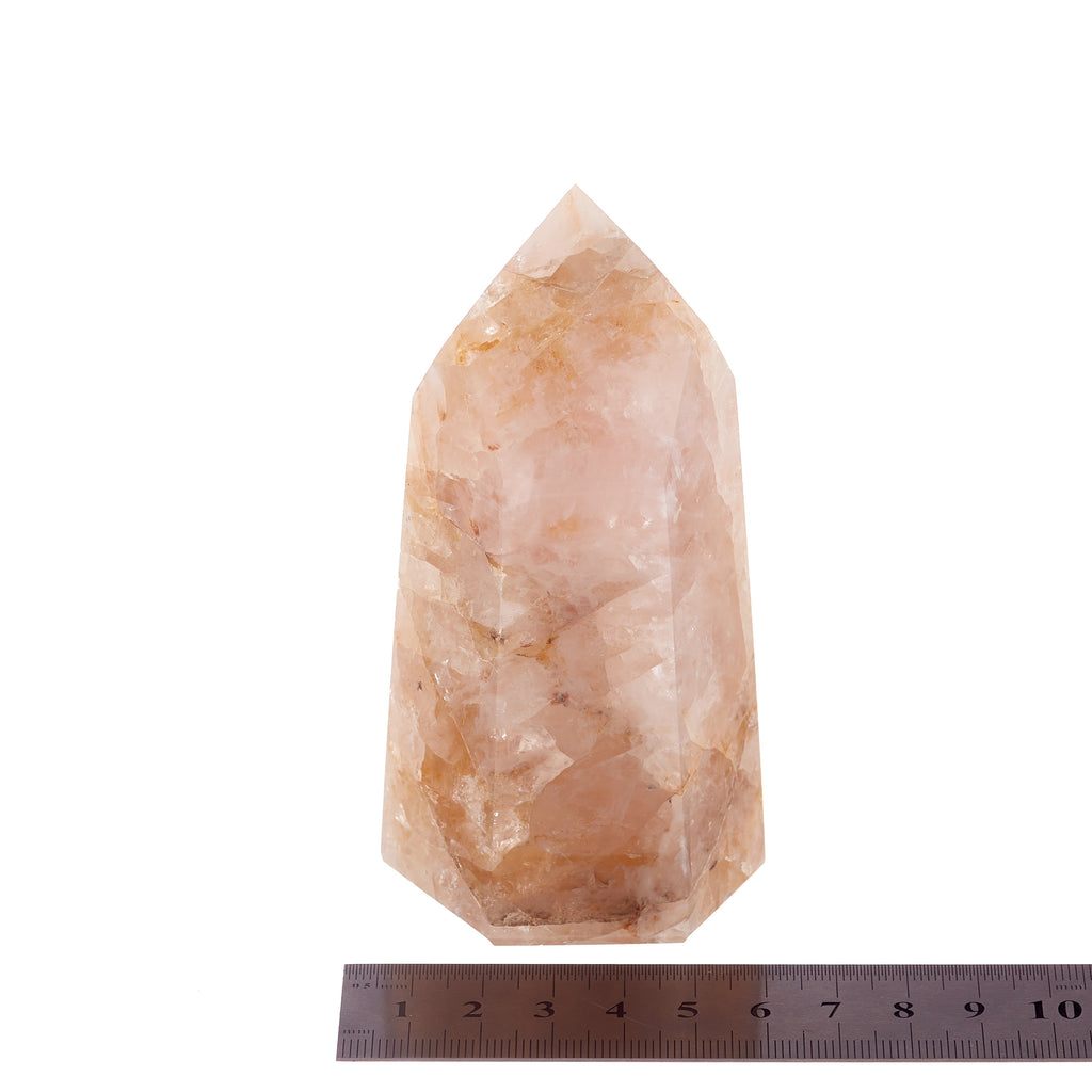 Rose Quartz & Golden Healer Point #12