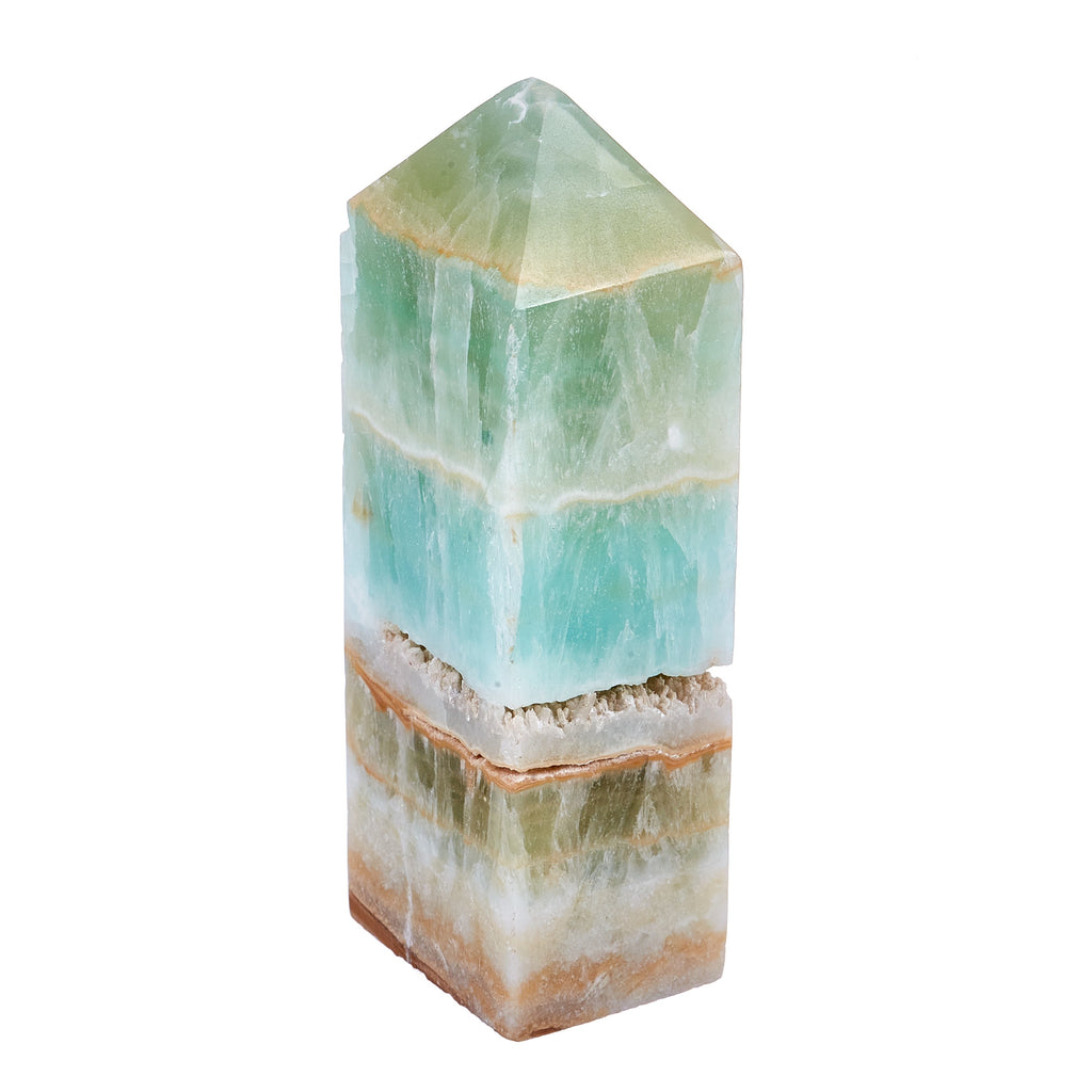 Pistachio Calcite Obelisk #11 | Crystals