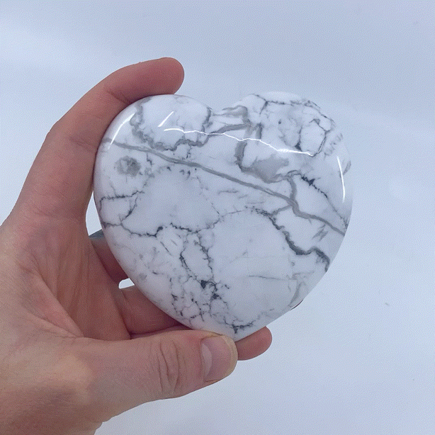 Howlite Large Heart #1