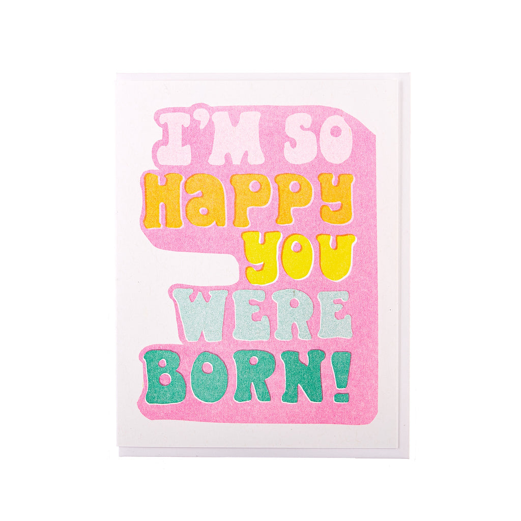 Yellow Owl // So Happy You Were Born Greeting Card | Greeting Cards