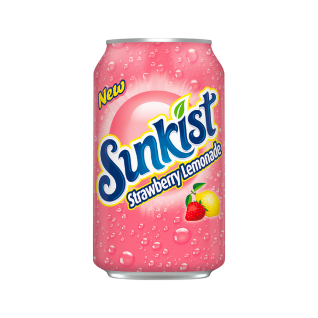 Sunkist Strawberry Lemonade Soda 355ml