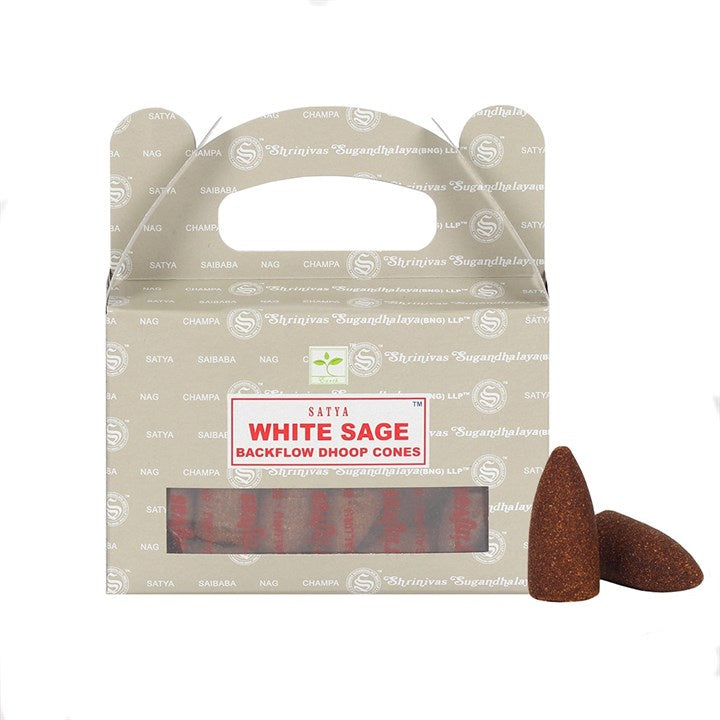 Satya // Backflow Dhoop Cones - White Sage | Incense