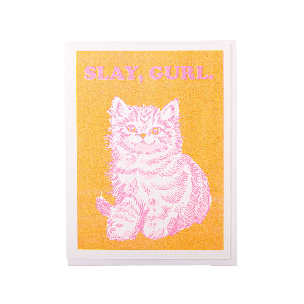 Yellow Owl // Slay Gurl Greeting Card | Greeting Cards