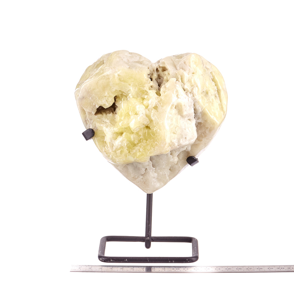 Sulphur in Quartz Heart Cluster #2 | Crystals