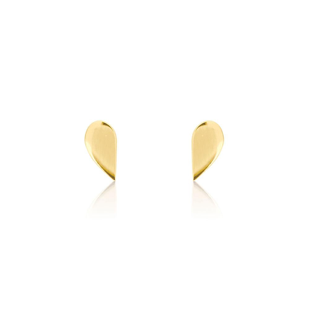 Linda Tahija // Half Stud Earrings - Yellow Gold Plated Sterling Silver | Linda Tahija Jewellery