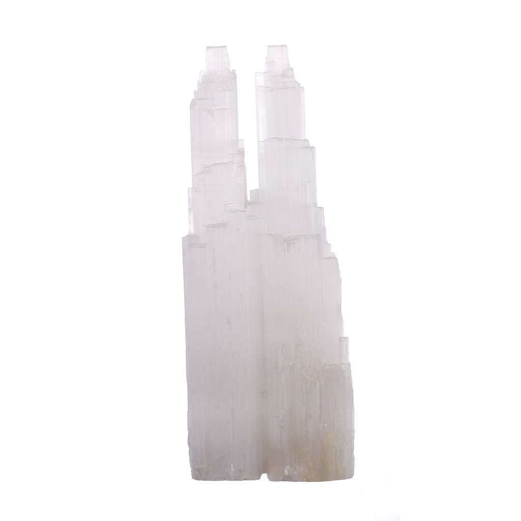 Selenite Twin Tower Lamp // 38cm | Crystals