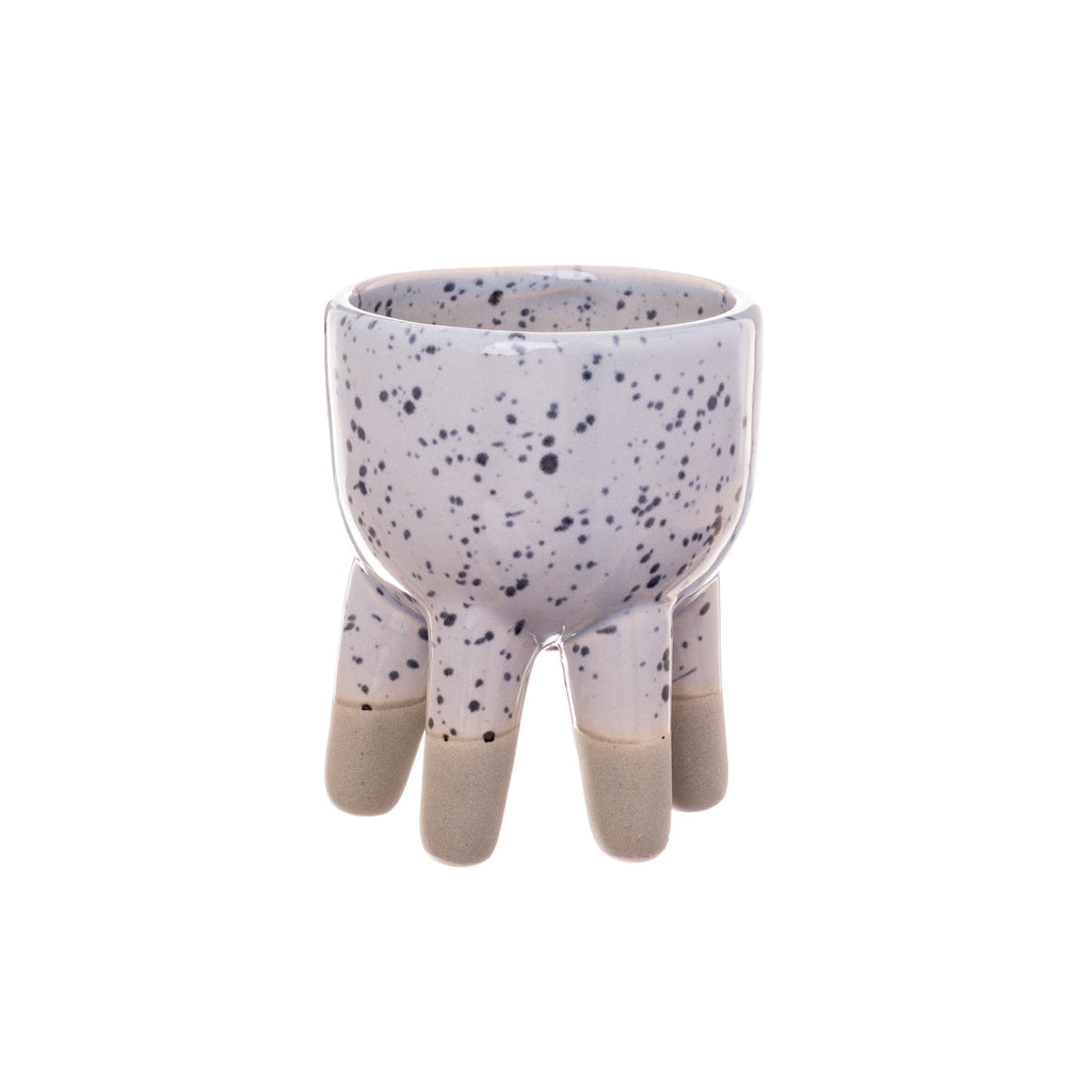Jones & Co // 6 Footed Planter - Speckle | Jones and Co