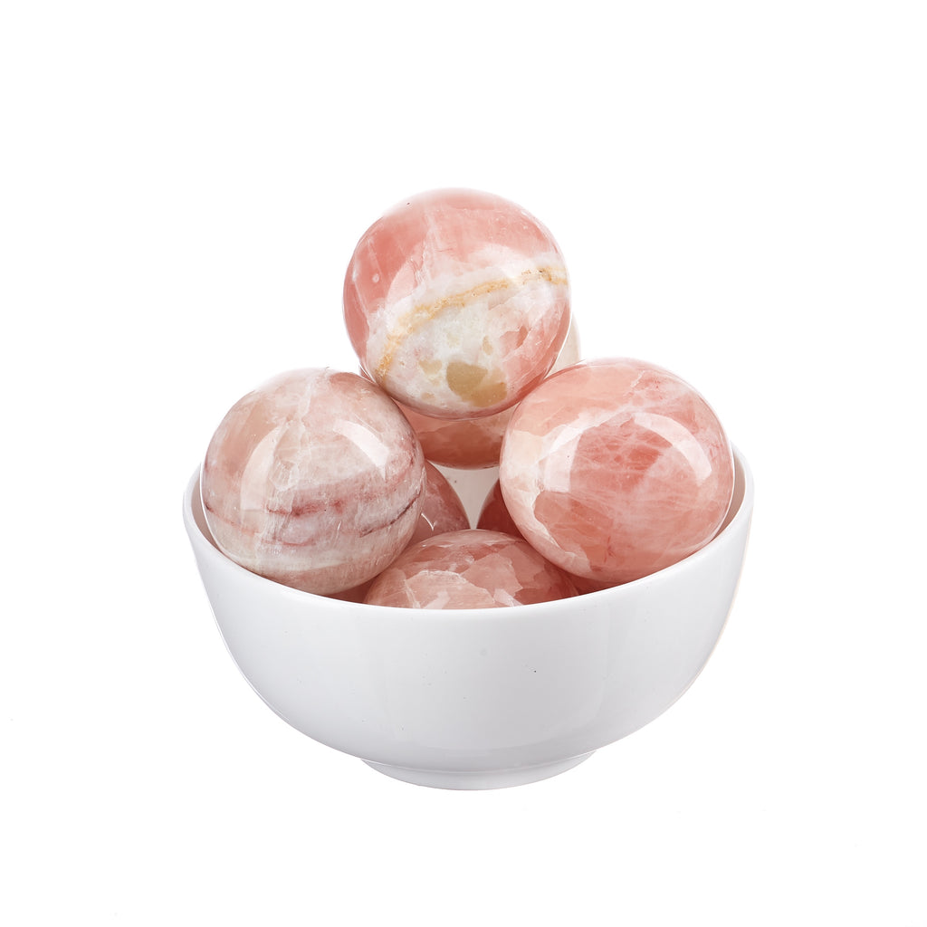 Strawberry Calcite Sphere | Crystals