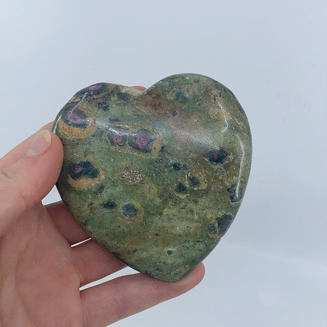 Ruby in Fuchsite Large Heart #4
