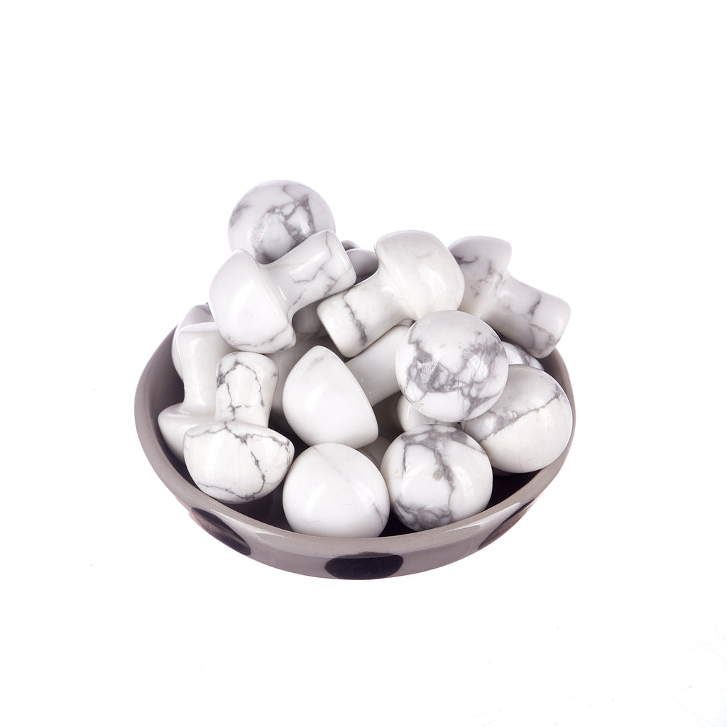 Howlite Mushroom | Crystals
