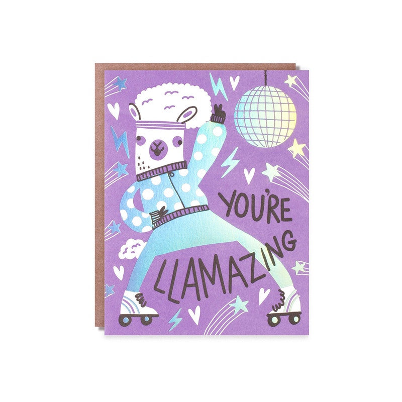 Hello Lucky // Llamazing Greeting Card | Greeting Cards