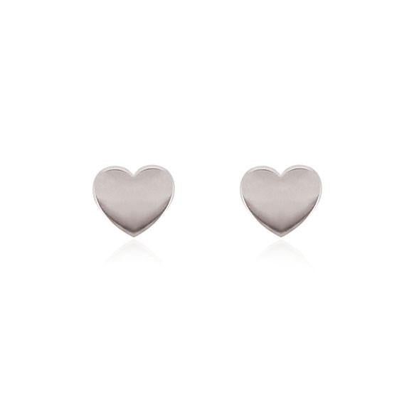 Linda Tahija //   Heart Stud Earrings - Sterling Silver Heart Stud Earrings | Linda Tahija Jewellery