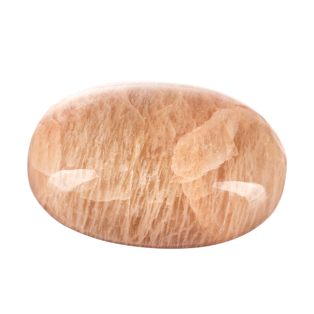 Peach Moonstone Palm Stone #2 | Crystals
