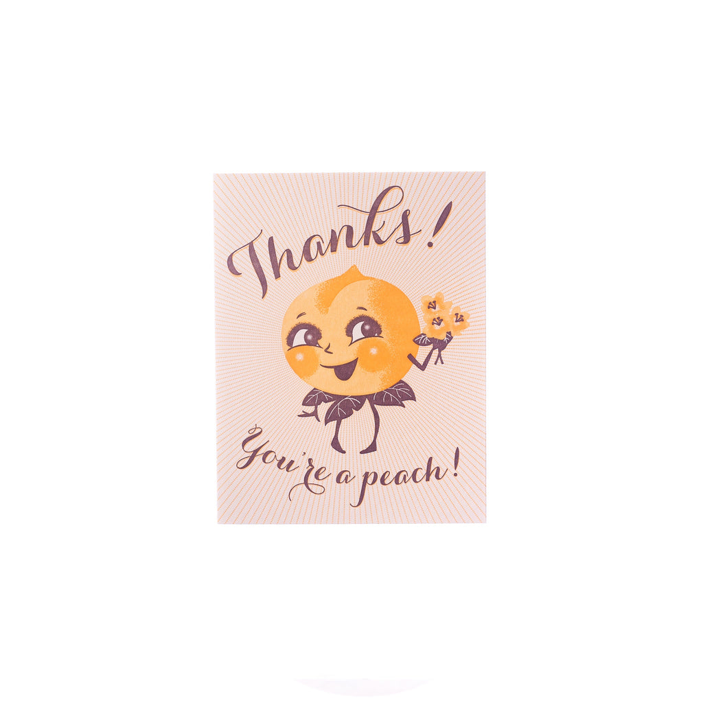Hello Lucky // Thanks You're a Peach Greeting Card | Greeting Cards