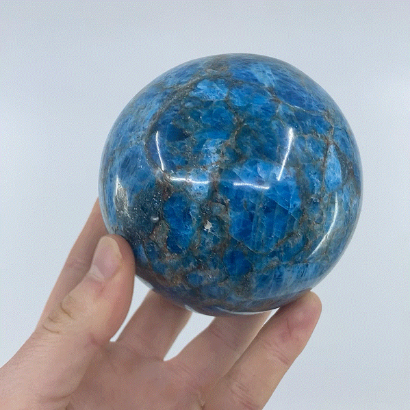 Blue Apatite Sphere #2