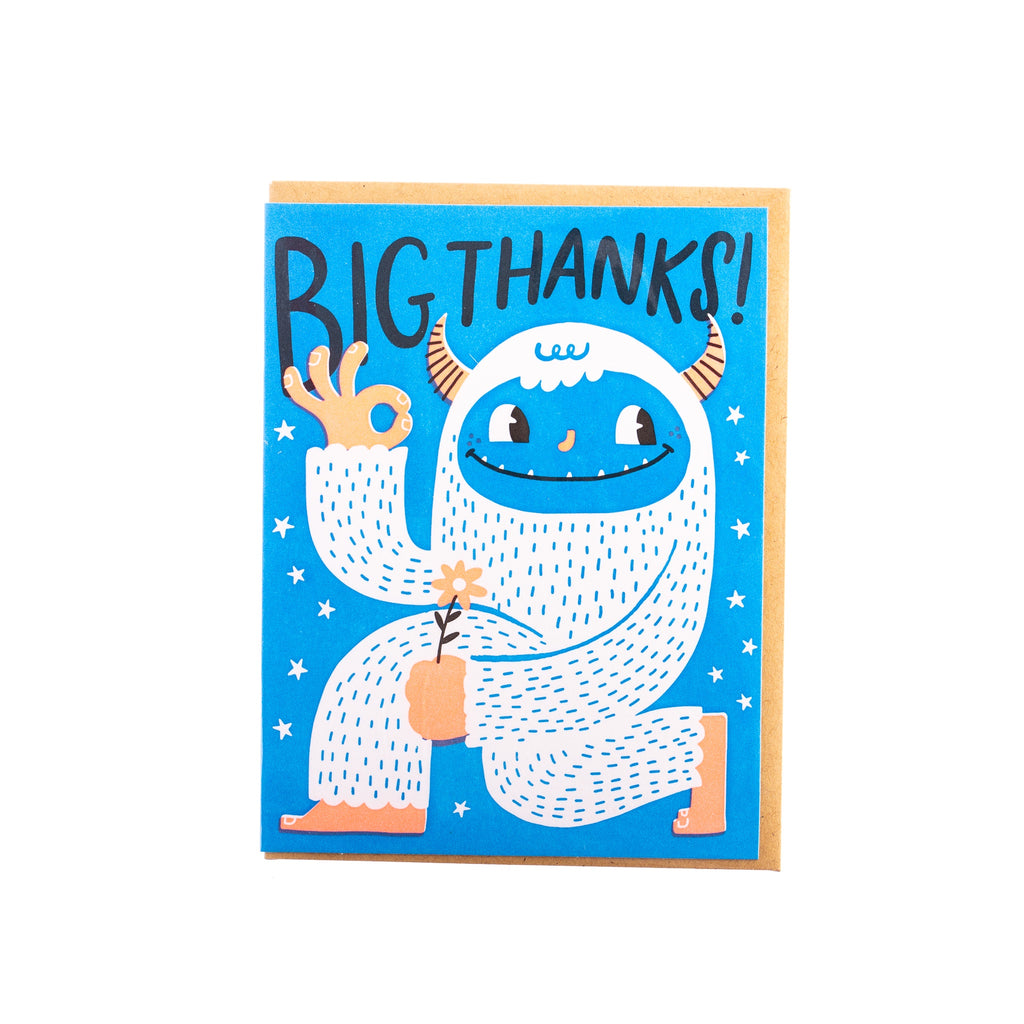 Hello Lucky // Yeti Thanks Greeting Card | Greeting Cards