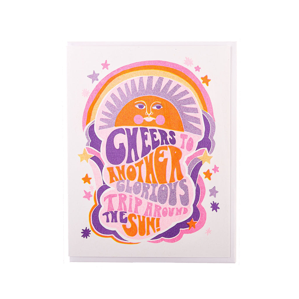 Yellow Owl // Trips Around The Sun Greeting Card | Greeting Cards