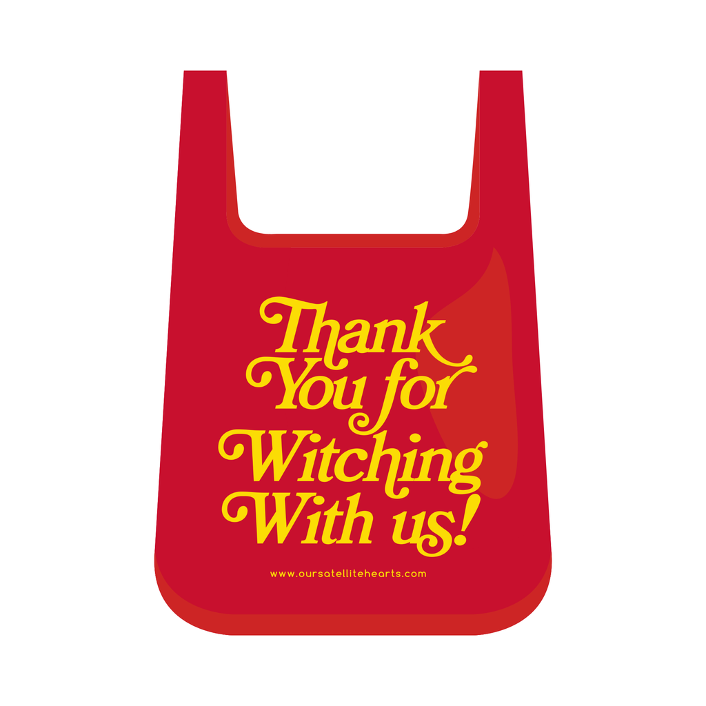 Thank You For Witching With Us Shopping Bag - Red | Bags