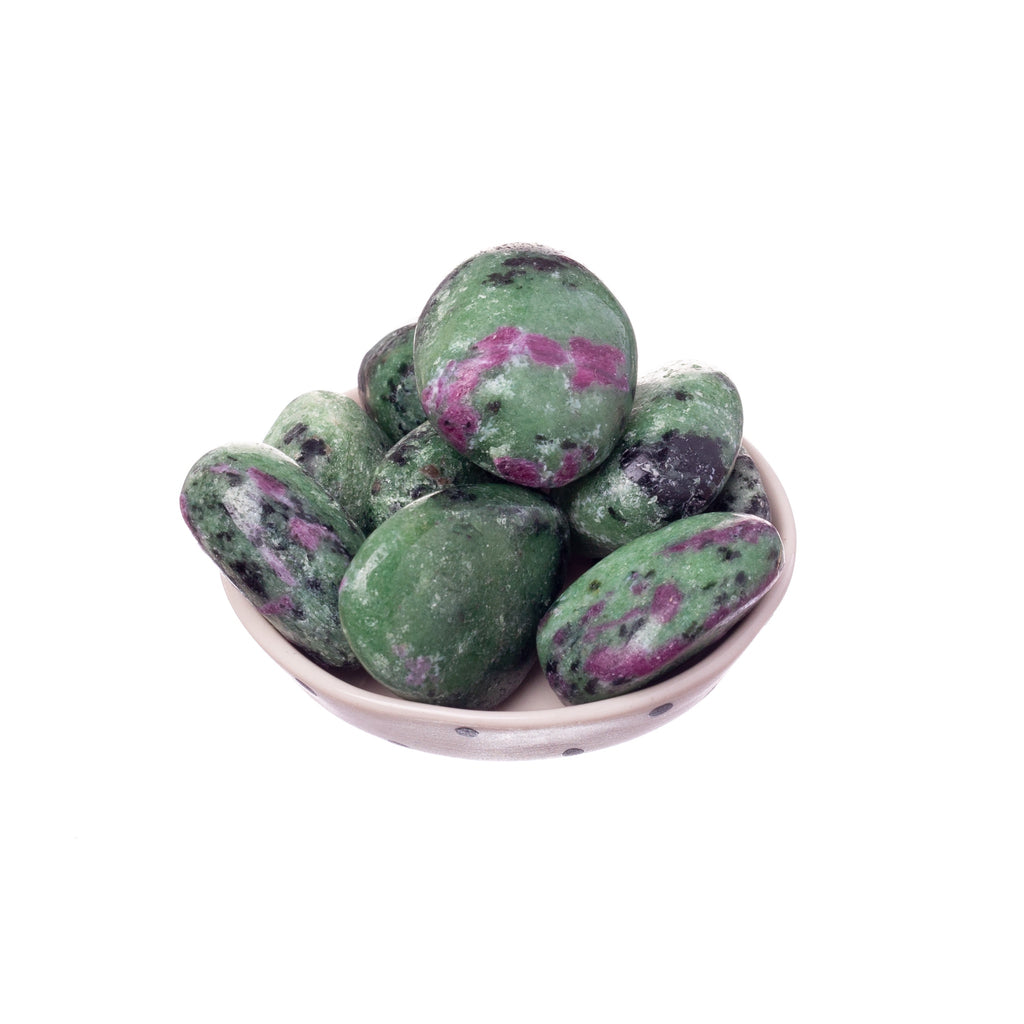Ruby in Zoisite Tumbled | Tumbled Stones