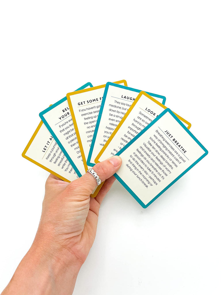 Stress Less Cards: 80 Tips and Affirmations to Help You Find Calm | Cards