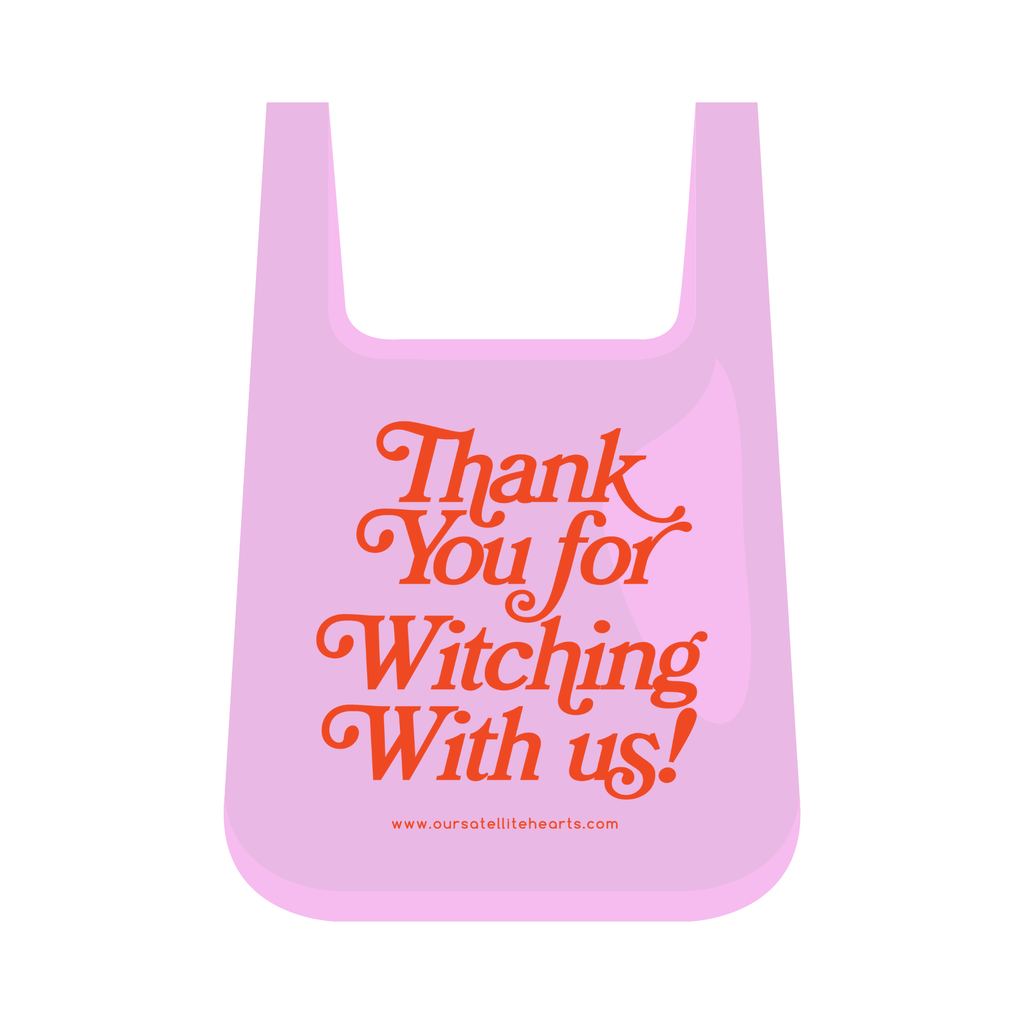 Thank You For Witching With Us Shopping Bag - Pink | Bags