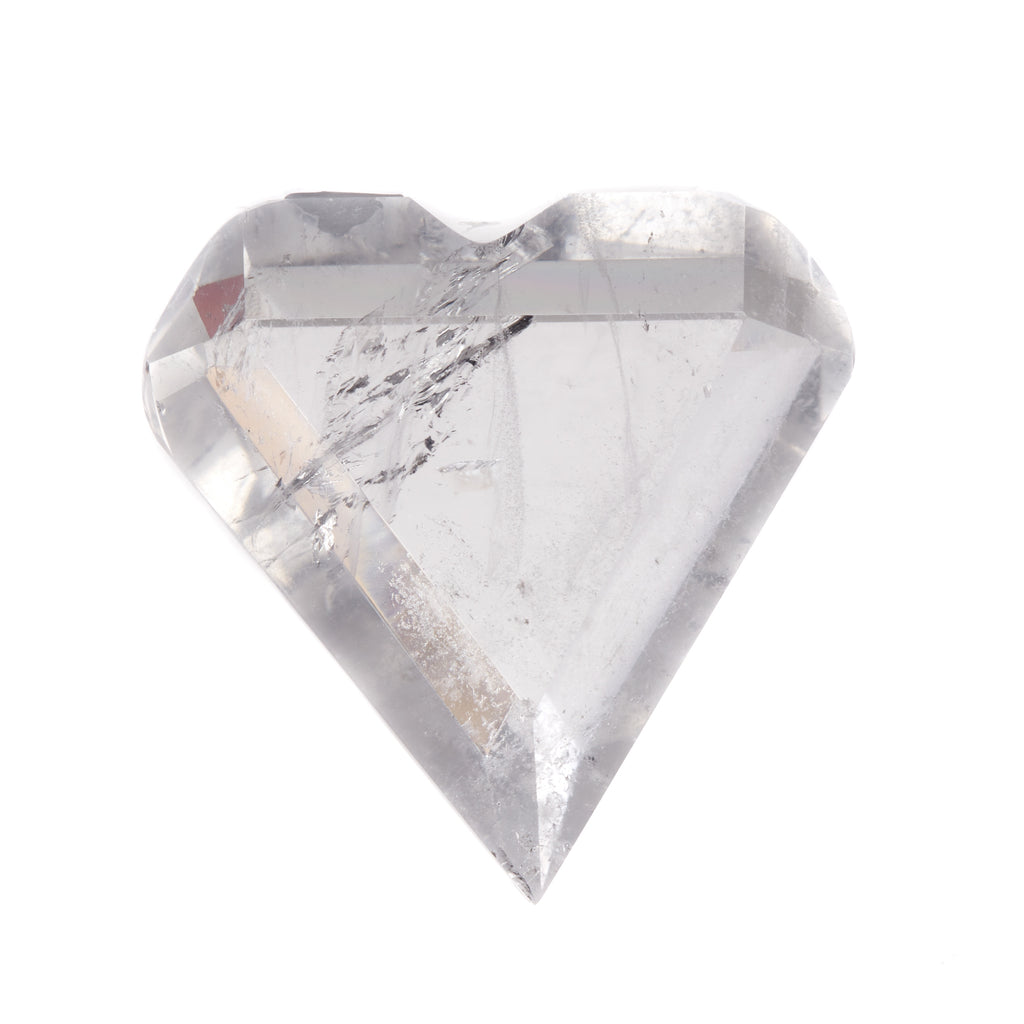 Clear Quartz Faceted Heart #7 | Crystals