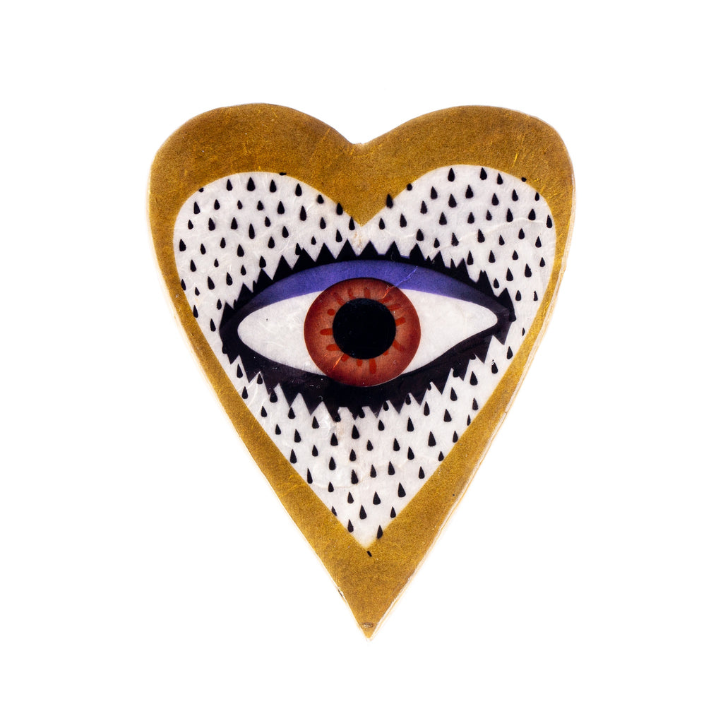 Jones & Co // Gold Heart Eye Wall Art | Jones and Co