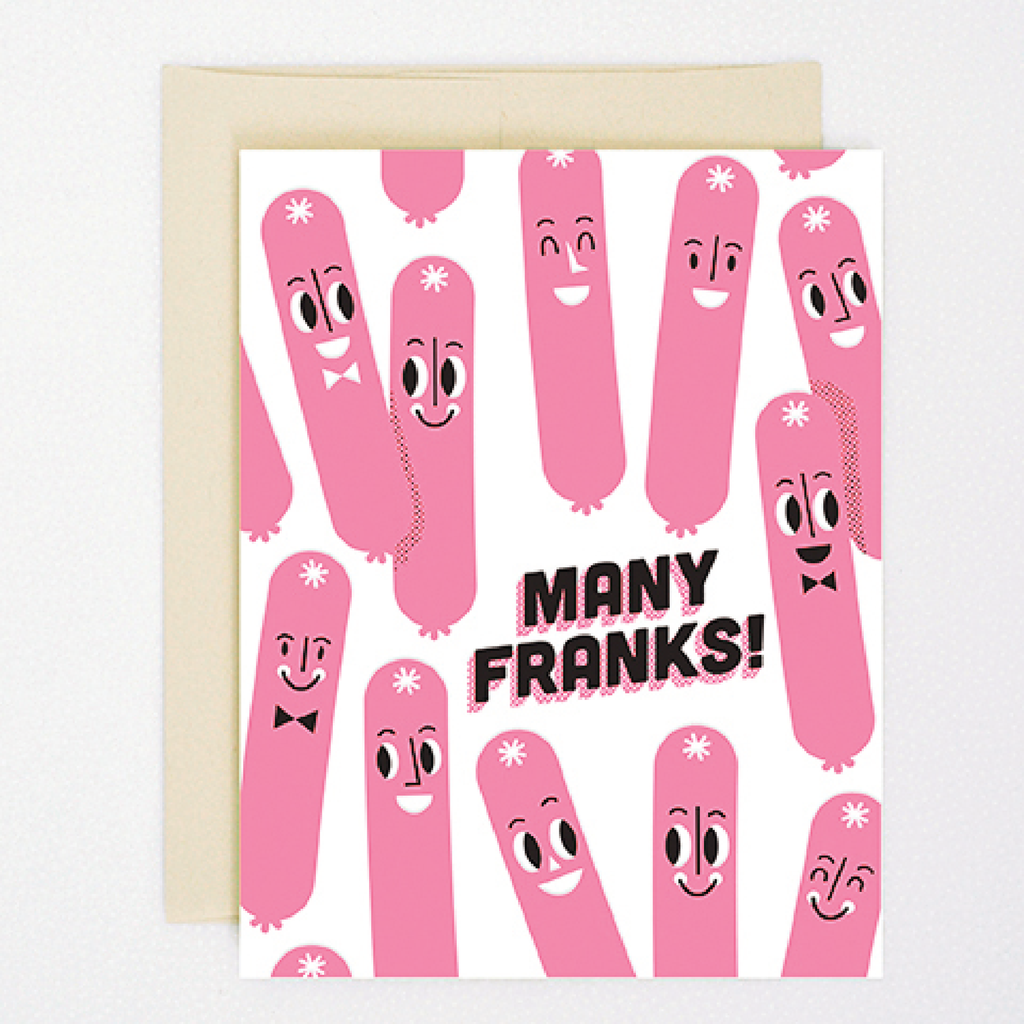 Hello Lucky // Many Franks Card | Greeting Cards