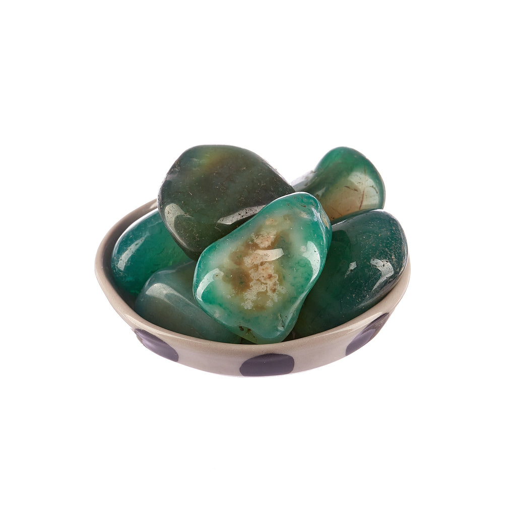 Green Agate Tumbled | Tumbled Stones