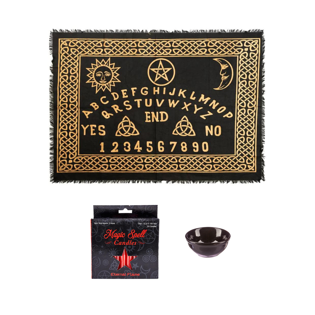 Ouija Altar Cloth & Spell Candle Bundle
