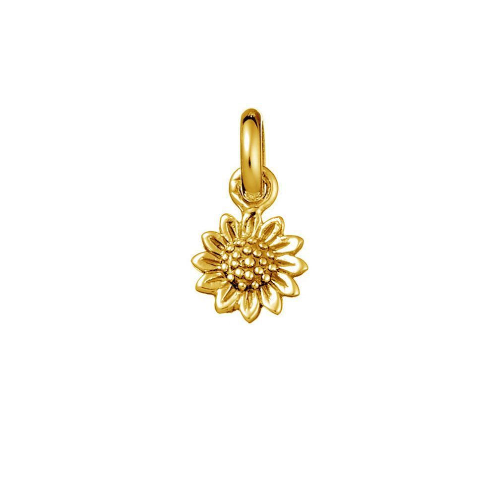 Midsummer Star // Delicate Sunflower Neck Charm - Gold | Jewellery