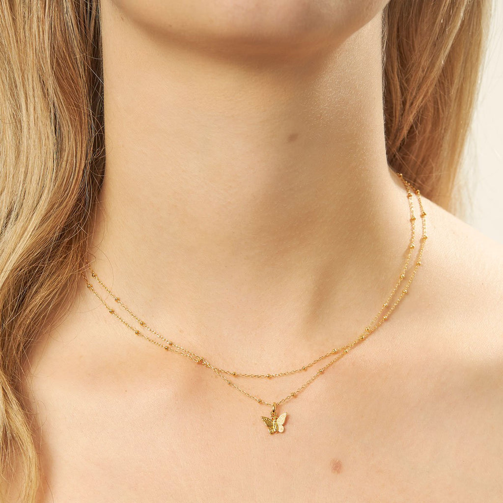 Midsummer Star // Butterfly Lovers Neck Charm - Gold | Jewellery