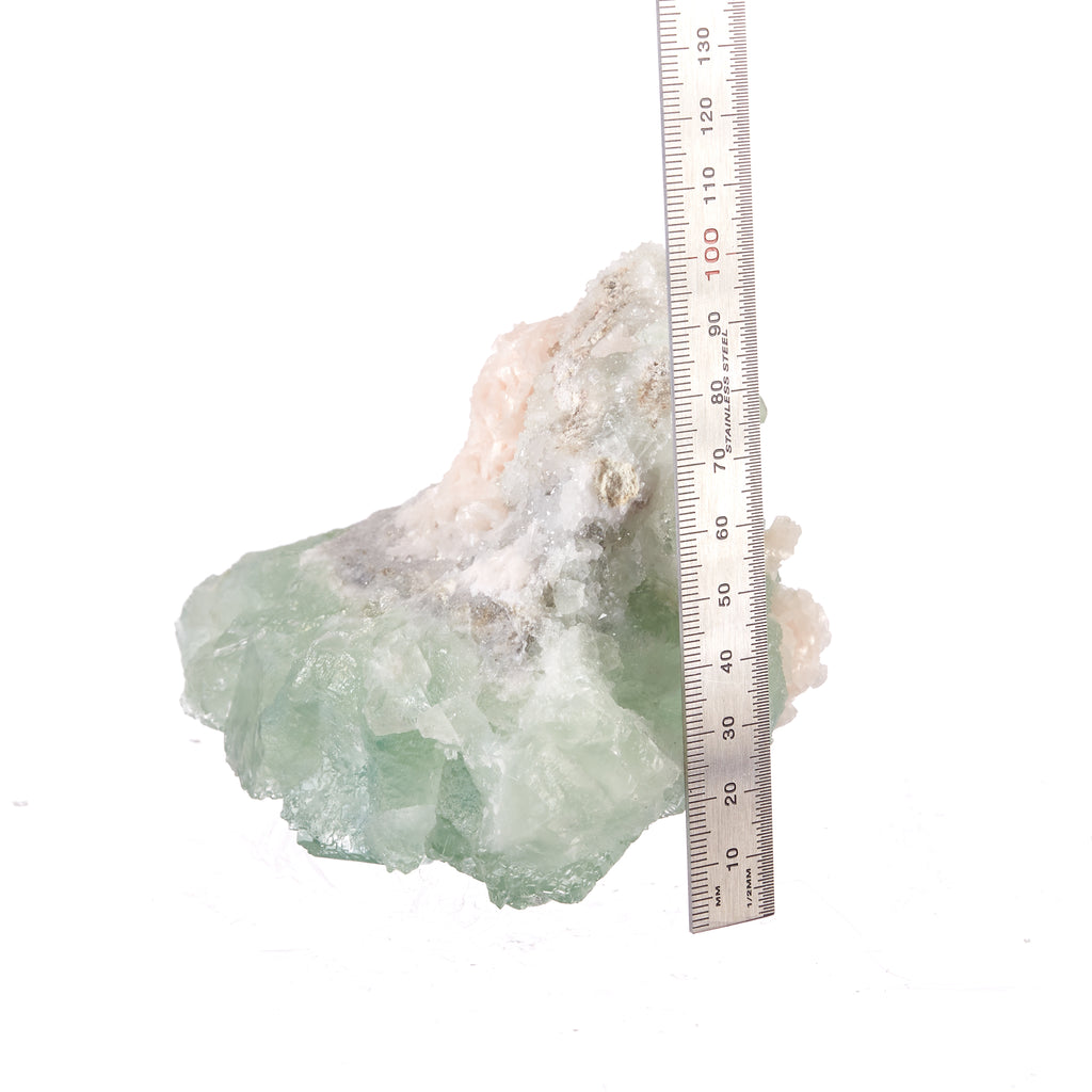Green Fluorite with Pink Calcite & Quartz #2 | Crystals
