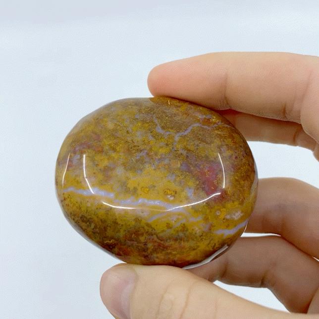 Ocean Jasper Palm Stone #15 | Crystals