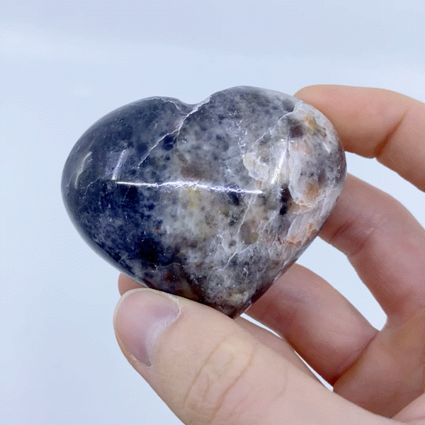 Iolite & Sunstone Heart #7 | Crystals