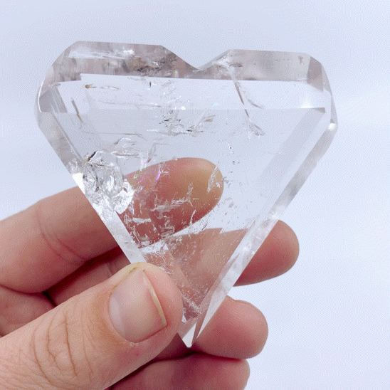 Clear Quartz Faceted Heart #1 | Crystals