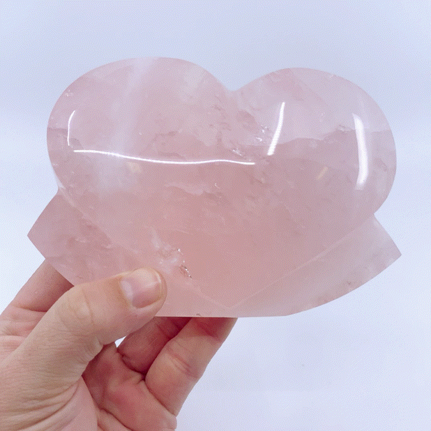 Rose Quartz Heart Sculpture #1 | Crystals