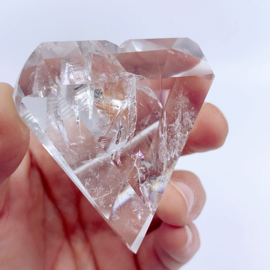Clear Quartz Faceted Heart #12 | Crystals